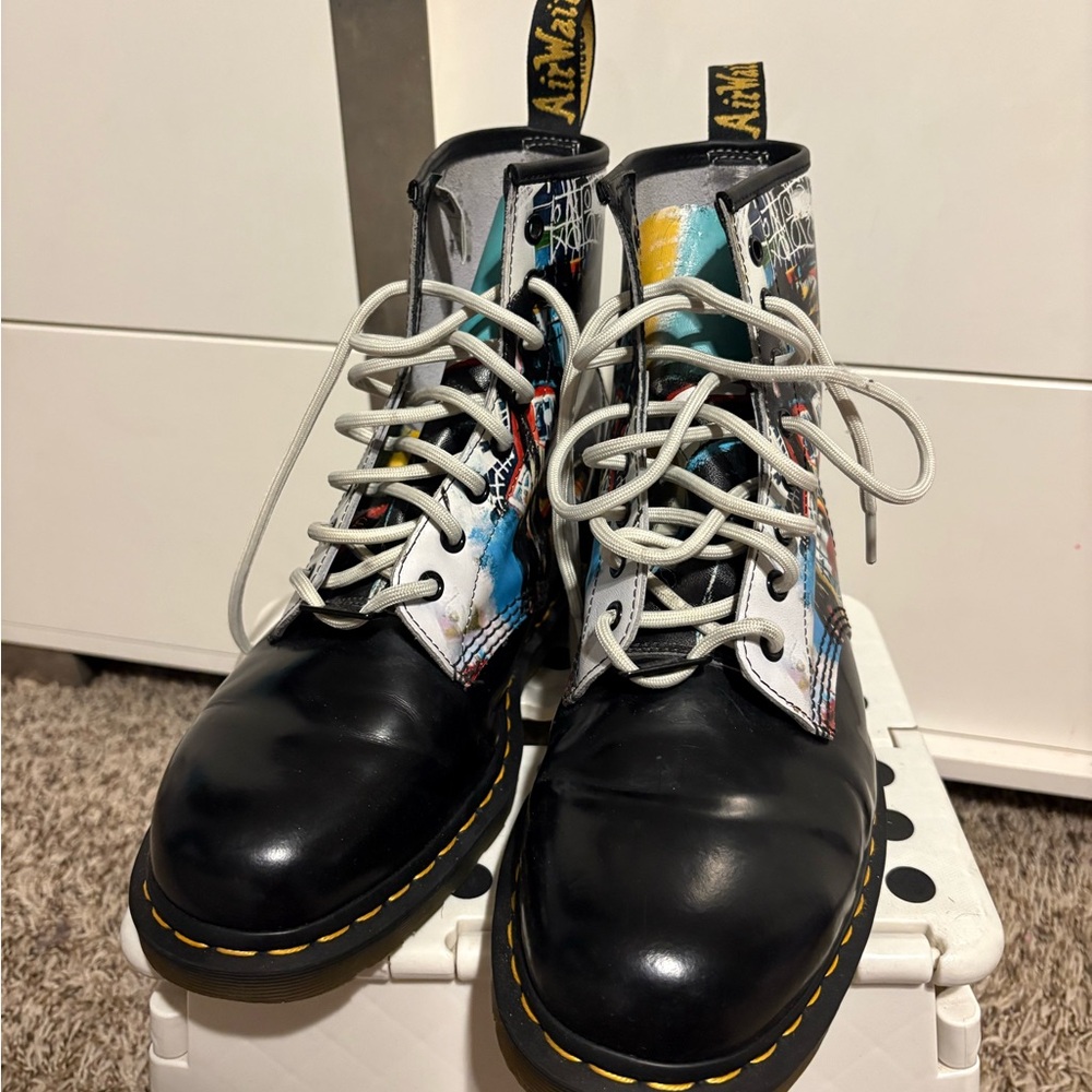 LIMITED EDITION Doc Martens 1460 Basquiat Leather Lace Up Boots​ - US Men’s 11